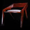 Mid-Century Modern Desk Chair in Highly Figured Red Gum - Image 5