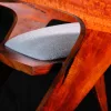 Mid-Century Modern Desk Chair in Highly Figured Red Gum - Image 2